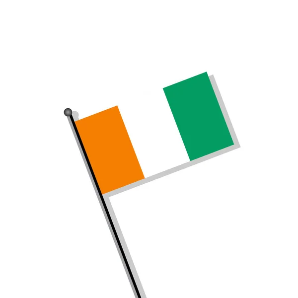 Illustration Ivory Coast Flag Template — Stockvector