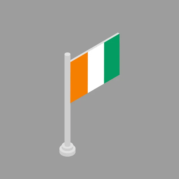 Illustration Ivory Coast Flag Template —  Vetores de Stock