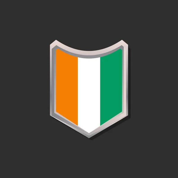 Illustration Ivory Coast Flag Template — Stock vektor