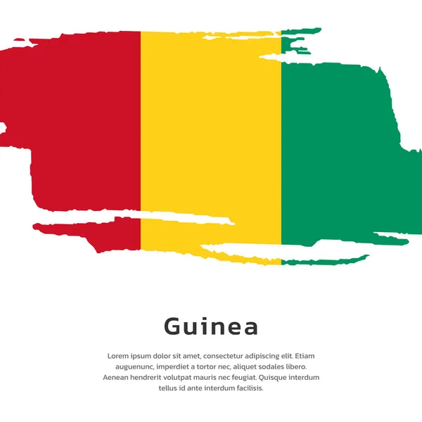 Illustration Guinea Flag Template — Stock Vector