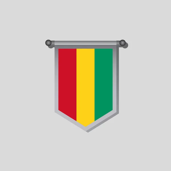 Illustration Guinea Flag Template — Stockový vektor