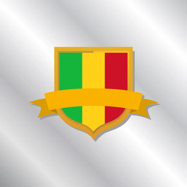 Illustration Mali Flag Template — Vettoriale Stock