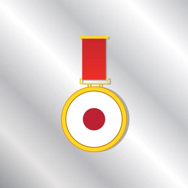 Illustration Japan Flag Template — 스톡 벡터