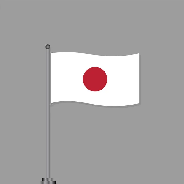 Illustration Japan Flag Template — ストックベクタ