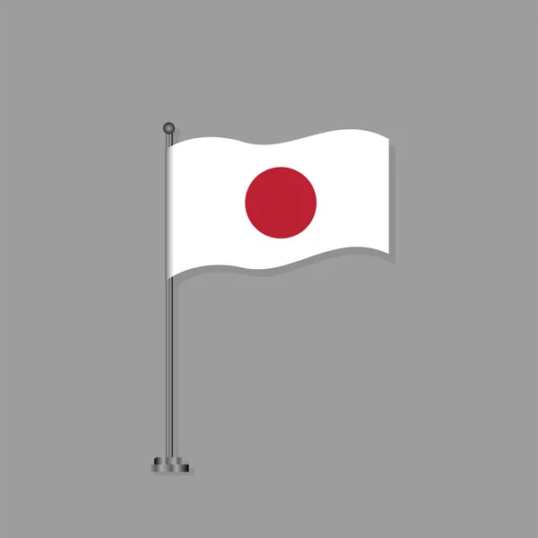 Illustration Japan Flag Template — ストックベクタ