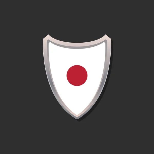 Illustration Japan Flag Template — Image vectorielle