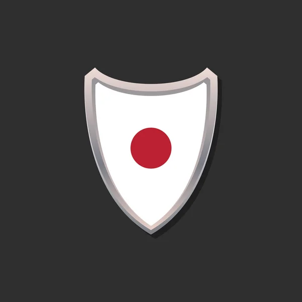 Illustration Japan Flag Template — Vettoriale Stock