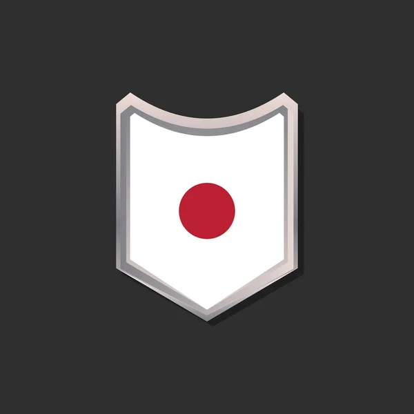 Иллюстрация Шаблона Флага Японии — стоковый вектор