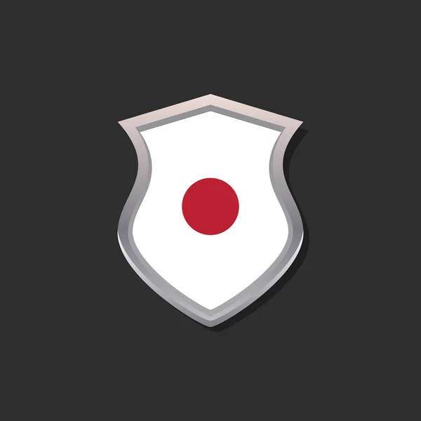 Illustration Japan Flag Template — Stockový vektor