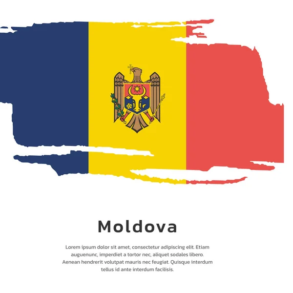 Illustration Moldova Flag Template — Archivo Imágenes Vectoriales