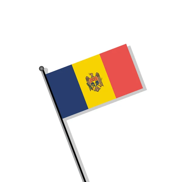 Illustration Moldova Flag Template — ストックベクタ