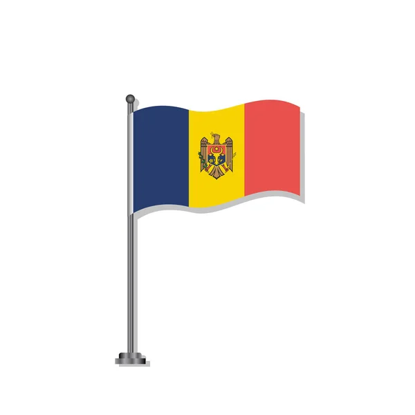 Illustration Moldova Flag Template — Stockvektor