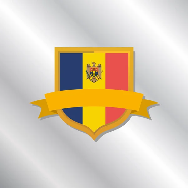 Illustration Moldova Flag Template — ストックベクタ