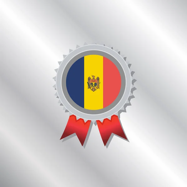 Illustration Moldova Flag Template — Vettoriale Stock