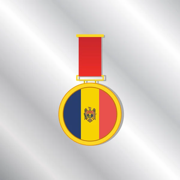 Illustration Moldova Flag Template — Vettoriale Stock