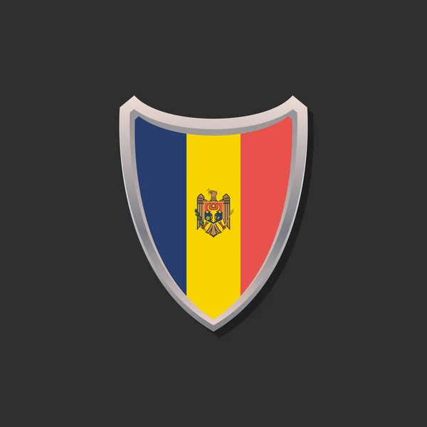 Illustration Moldova Flag Template — Wektor stockowy