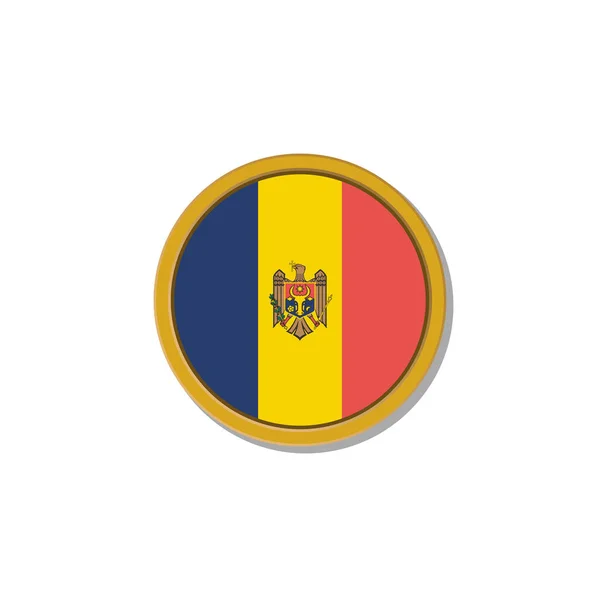 Illustration Moldova Flag Template —  Vetores de Stock