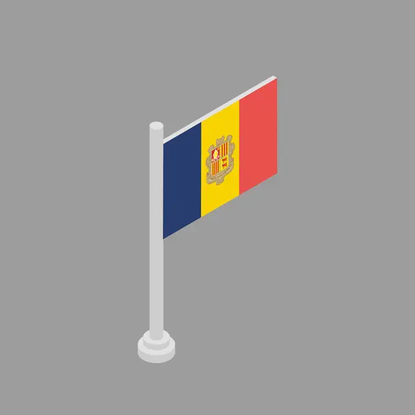 Illustration Andorra Flag Template — ストックベクタ