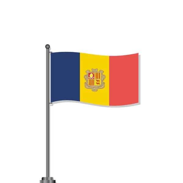 Illustration Andorra Flag Template — Archivo Imágenes Vectoriales