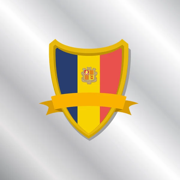 Illustration Andorra Flag Template — 스톡 벡터