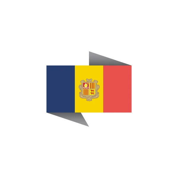 Illustration Andorra Flag Template — Stockvektor