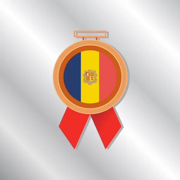 Illustration Andorra Flag Template — ストックベクタ