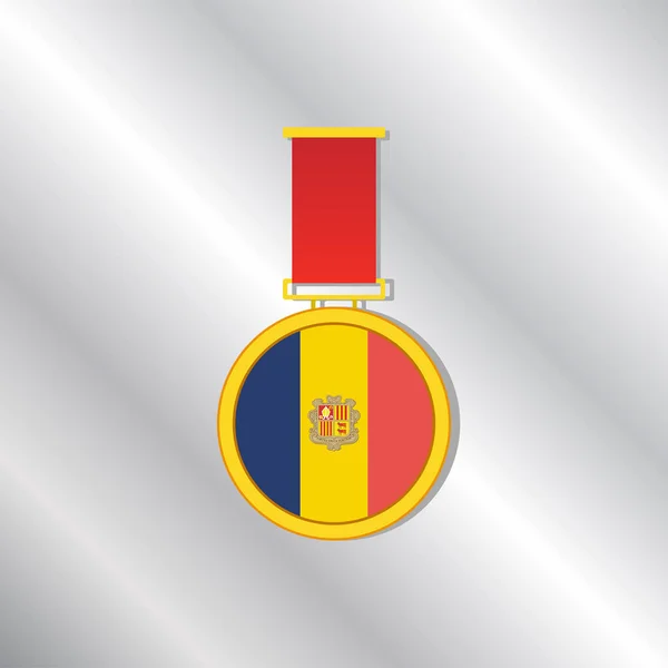 Illustration Andorra Flag Template — ストックベクタ