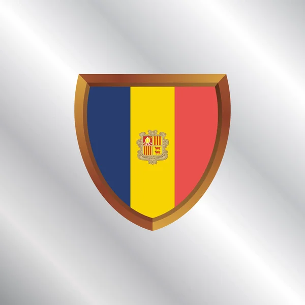 Illustration Andorra Flag Template — Archivo Imágenes Vectoriales