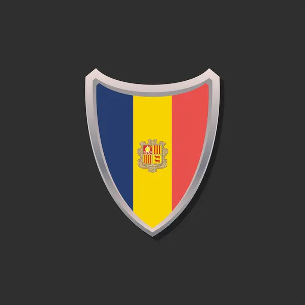 Illustration Andorra Flag Template — Wektor stockowy