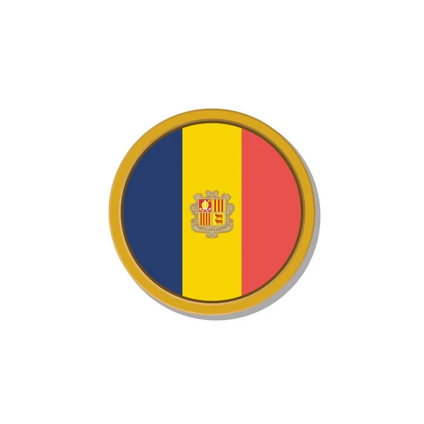 Illustration Andorra Flag Template — Archivo Imágenes Vectoriales