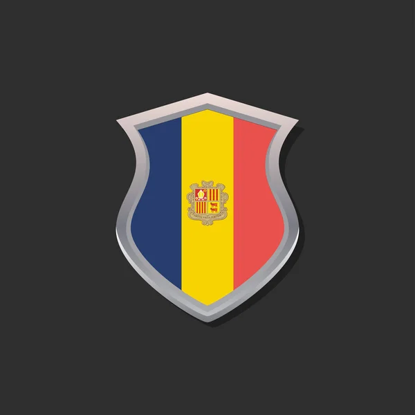 Illustration Andorra Flag Template — Archivo Imágenes Vectoriales