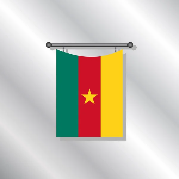 カメルーン国旗テンプレートのイラスト — ストックベクタ