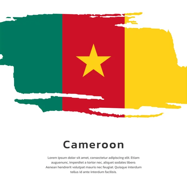 Plantilla Bandera Camerún — Archivo Imágenes Vectoriales