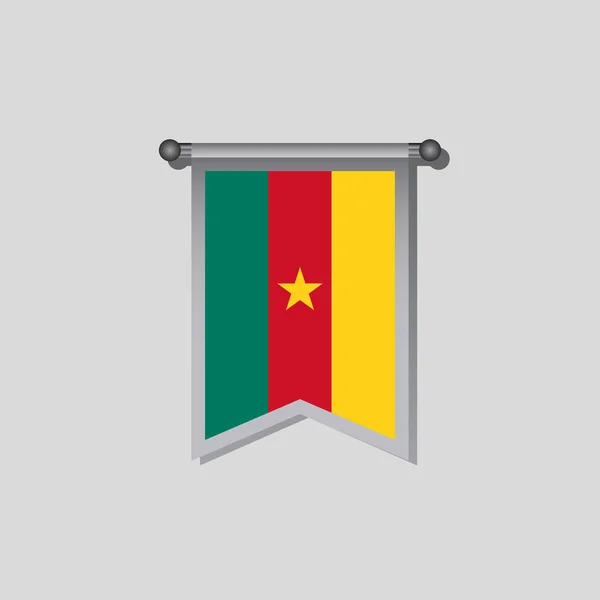 Plantilla Bandera Camerún — Vector de stock