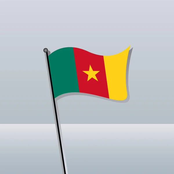喀麦隆国旗模板说明 — 图库矢量图片