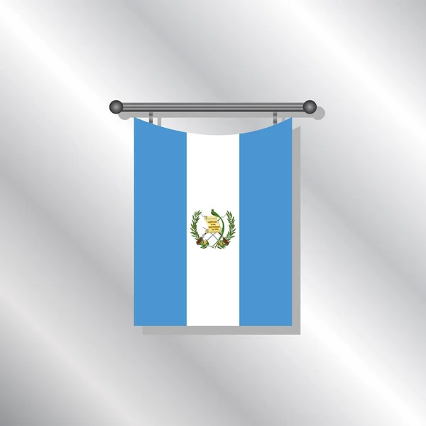 Illustration Guatemala Flag Template — Stock Vector