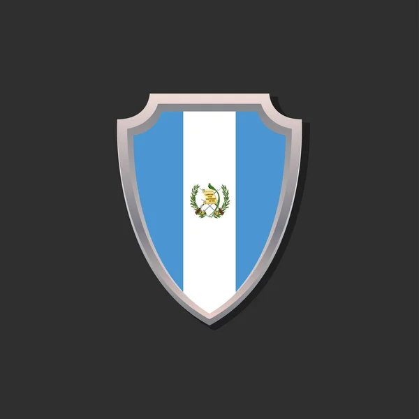 Illustration Guatemala Flag Template — 스톡 벡터