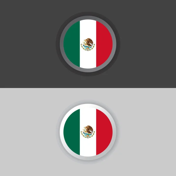 Illustration Mexico Flag Template — Vetor de Stock