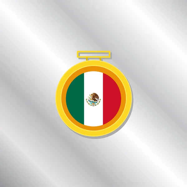 Illustration Mexico Flag Template — ストックベクタ