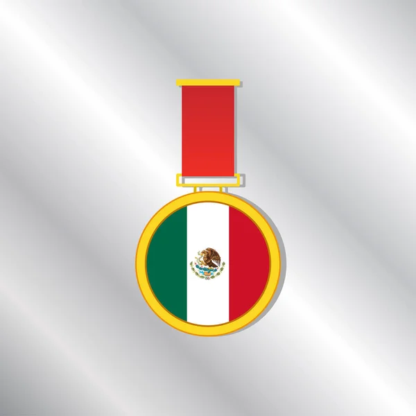 Illustration Mexico Flag Template —  Vetores de Stock