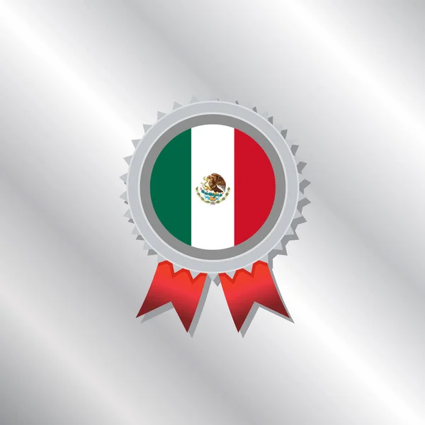 Illustration Mexico Flag Template — Vetor de Stock