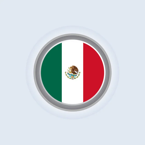 Illustration Mexico Flag Template — Stok Vektör