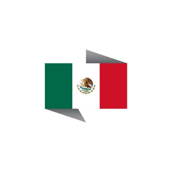 Illustration Mexico Flag Template — Stock Vector