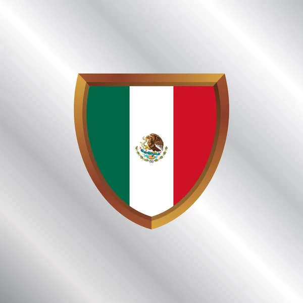 Illustration Mexico Flag Template — Vector de stock