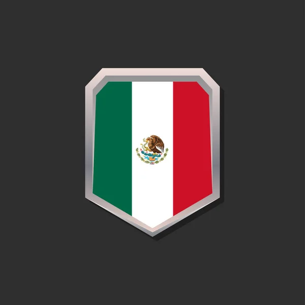 Illustration Mexico Flag Template — Stock vektor