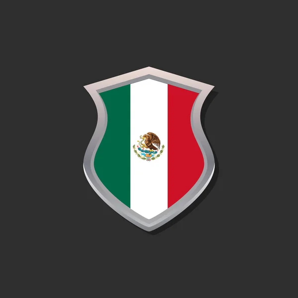 Illustration Mexico Flag Template — Vettoriale Stock