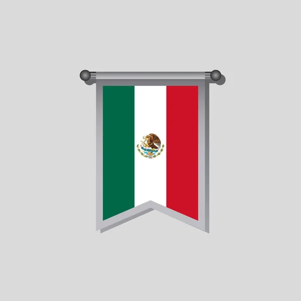 Illustration Mexico Flag Template — Image vectorielle