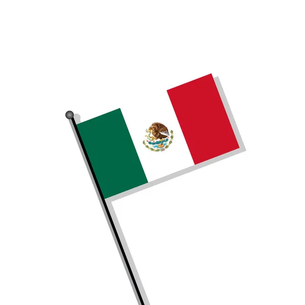 Illustration Mexico Flag Template — Stock Vector