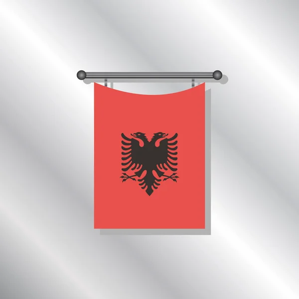 Illustration Albania Flag Template — Stockový vektor