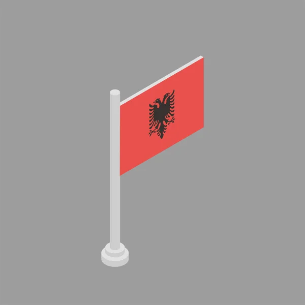 Illustration Albania Flag Template — Stock vektor